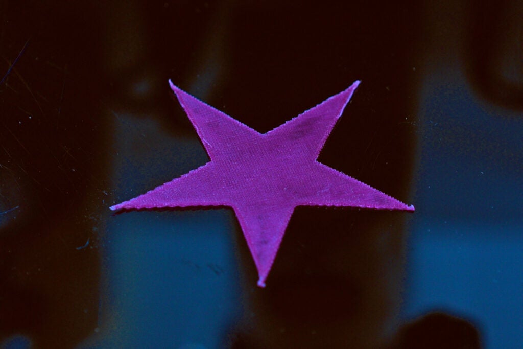 Star-shaped textile.