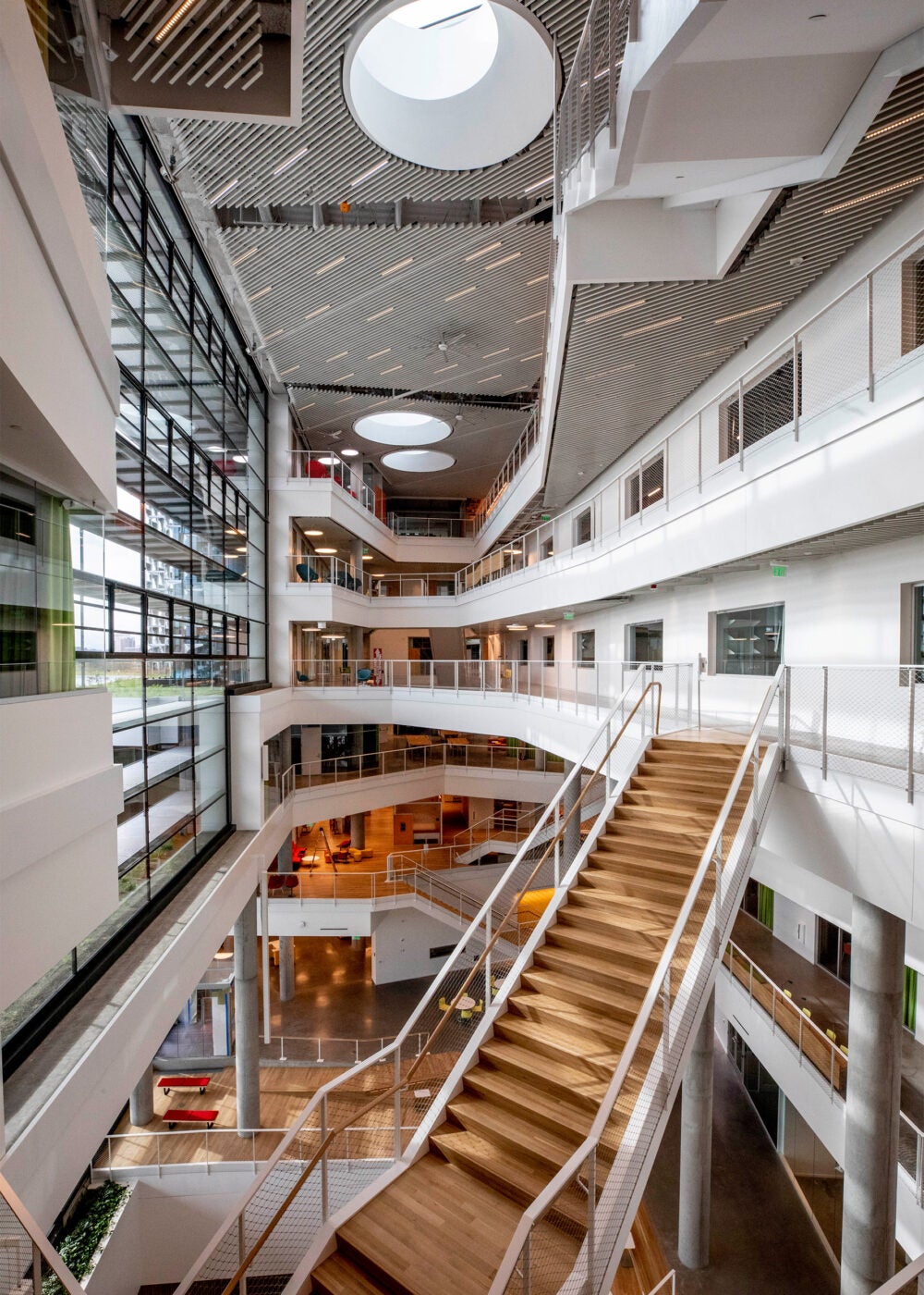 The atrium in the Science and Engineering Complex.