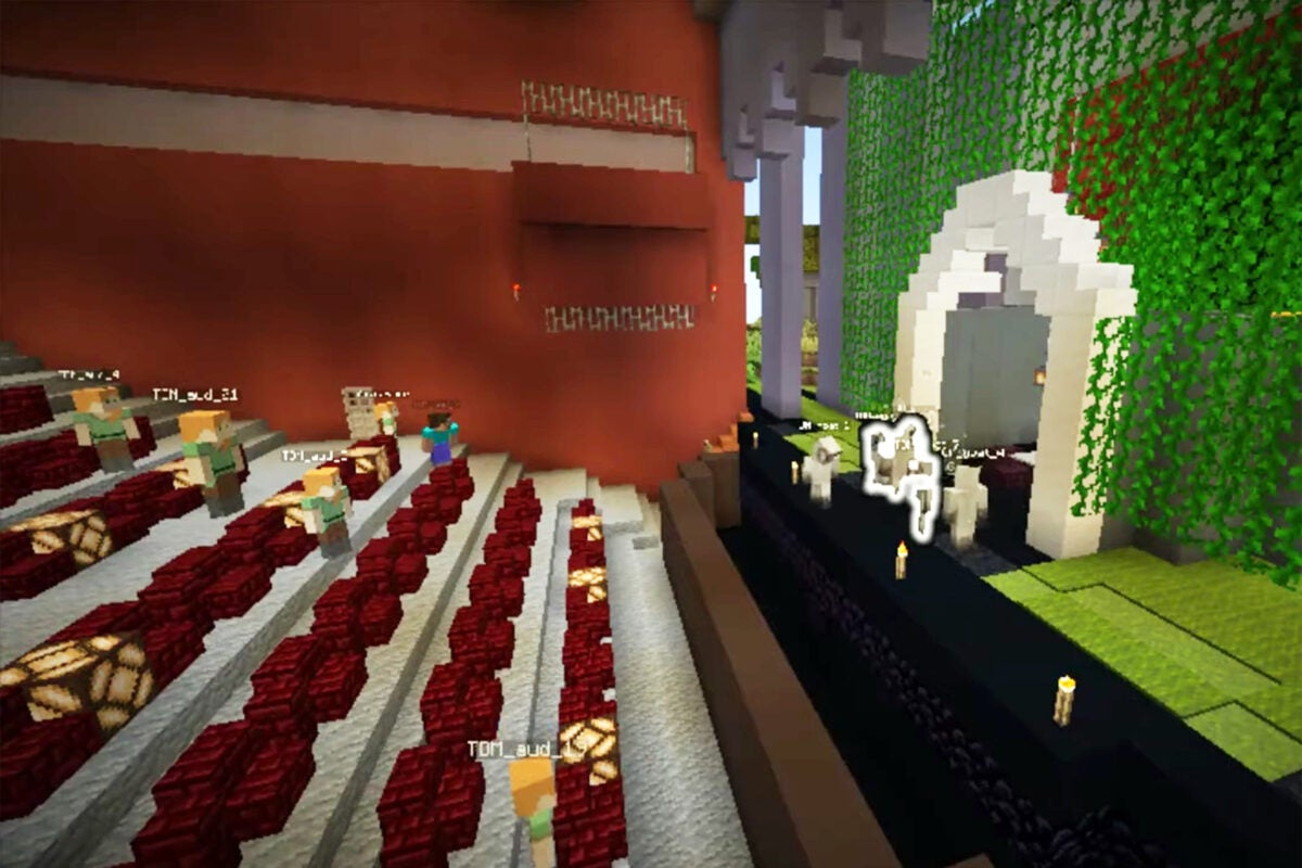 A screenshot from “Kaldi: Goats In Minecraft Getting Coffee."