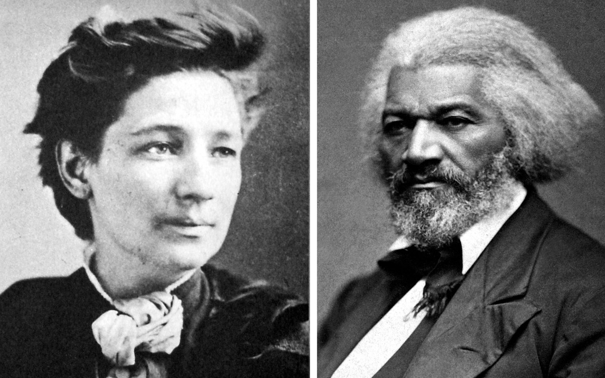 Victoria Woodhull and Frederick Douglass.