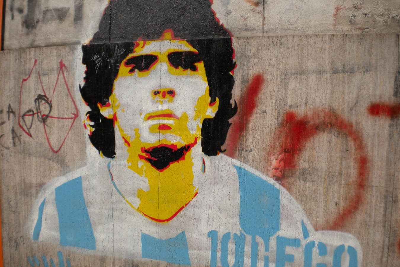 Grafiti Diego Maradona.