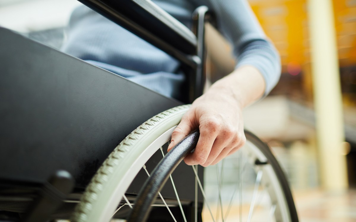 Women in wheelchair.