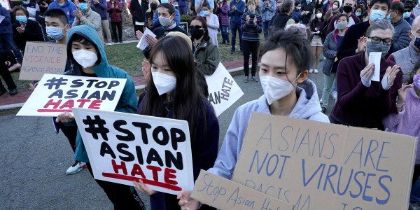 Rally to support Asian Americans.