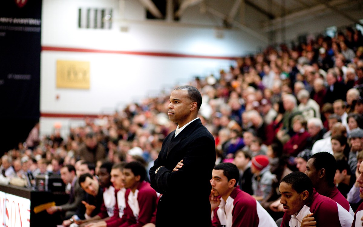 Coach Tommy Amaker at a 2012 game.