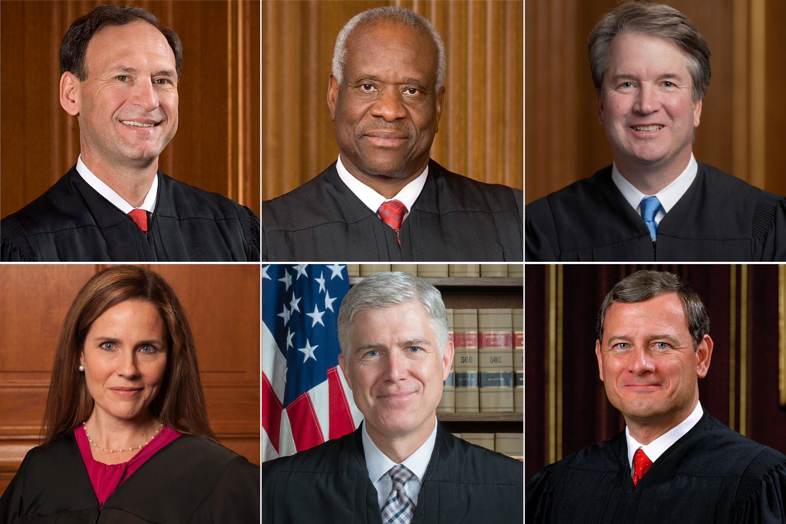 The 9 current justices of the US Supreme Court