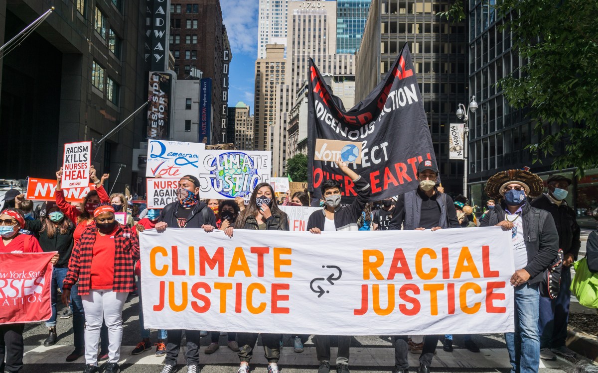 March in NYC demanding climate and racial equality.