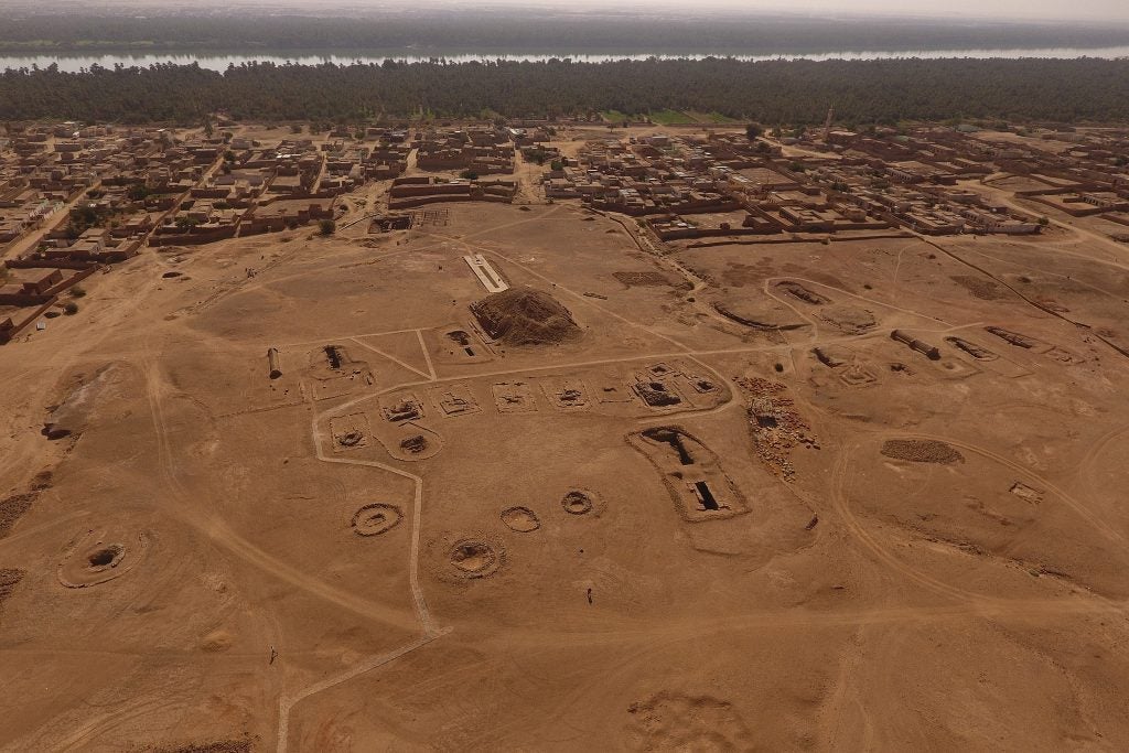 A drone view of El Kurru, Sudan.