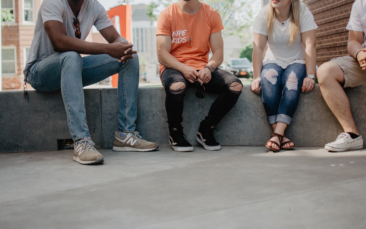 Group of people talking.