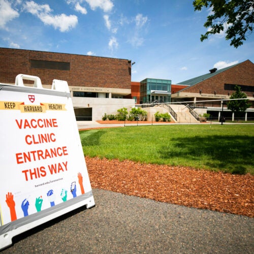 Vacinnation clinic on campus.