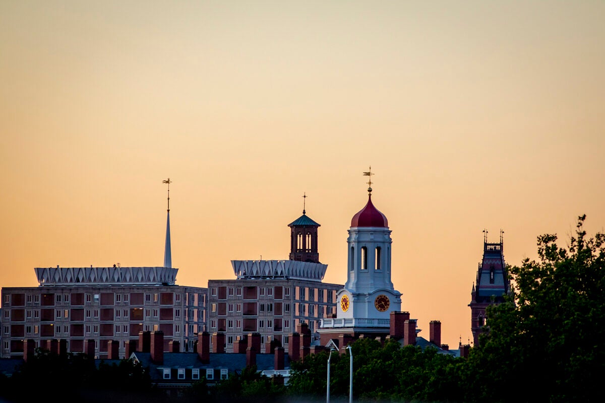 Sunset over Harvard.