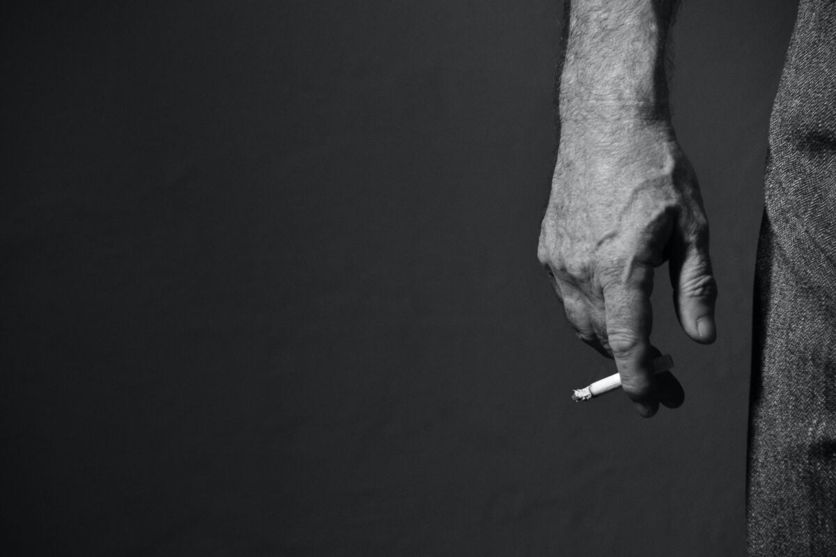 Man with a cigarette.
