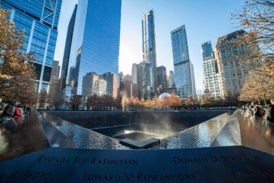9/11 Memorial in NYC.