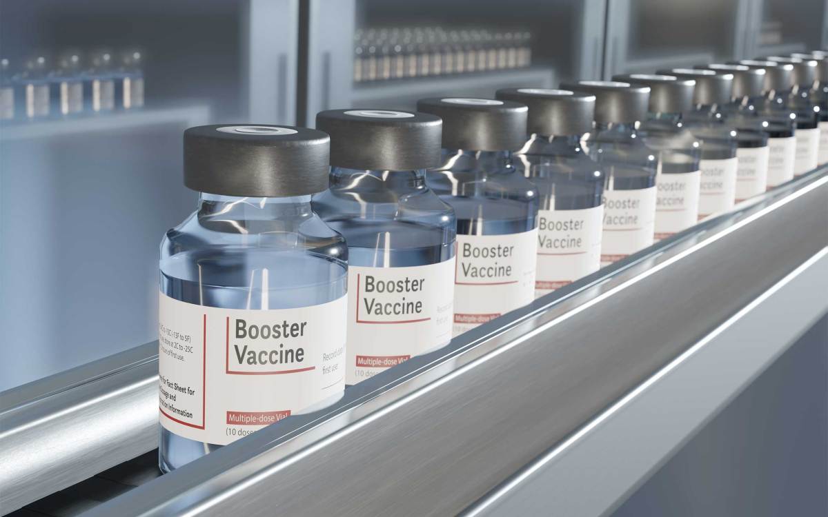 Vials of booster vaccine