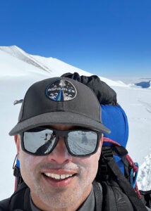 Anil Menon in Antarctica.
