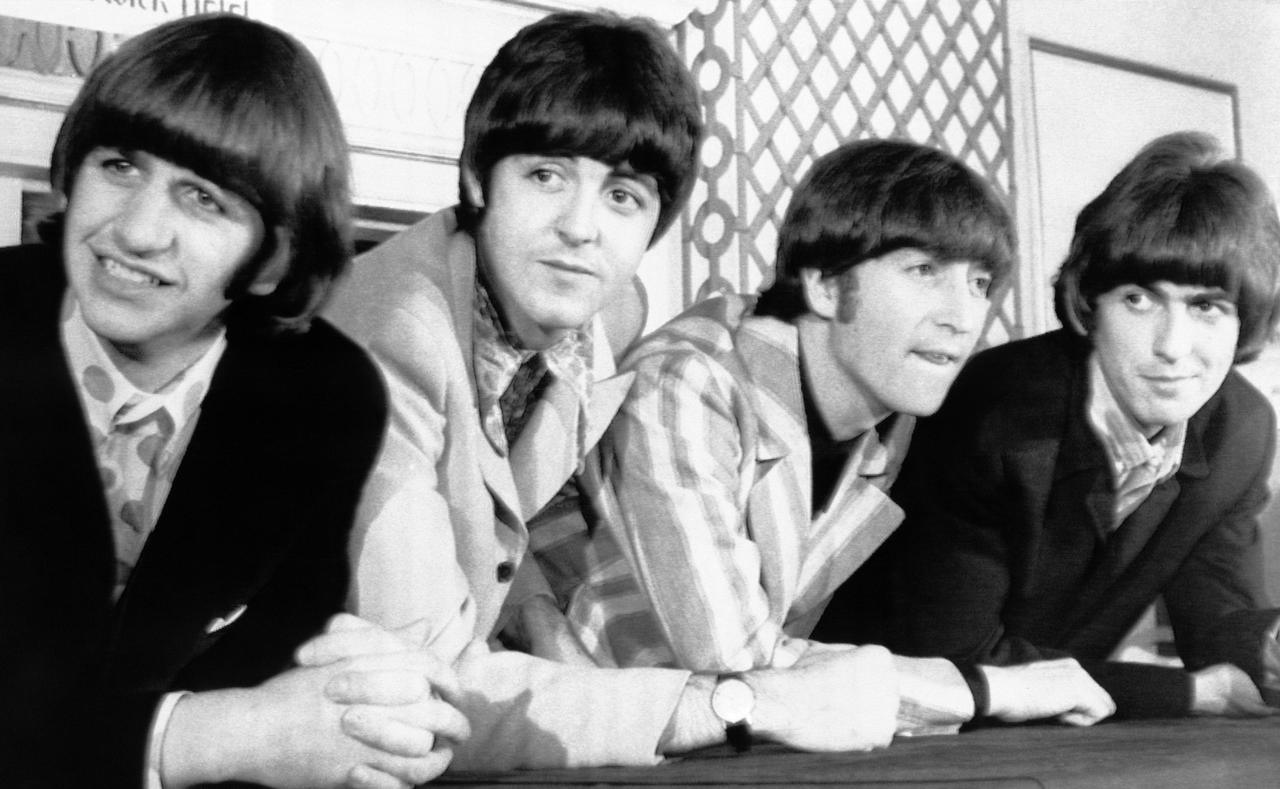 Beatles at a press conference in Auguest 1966.