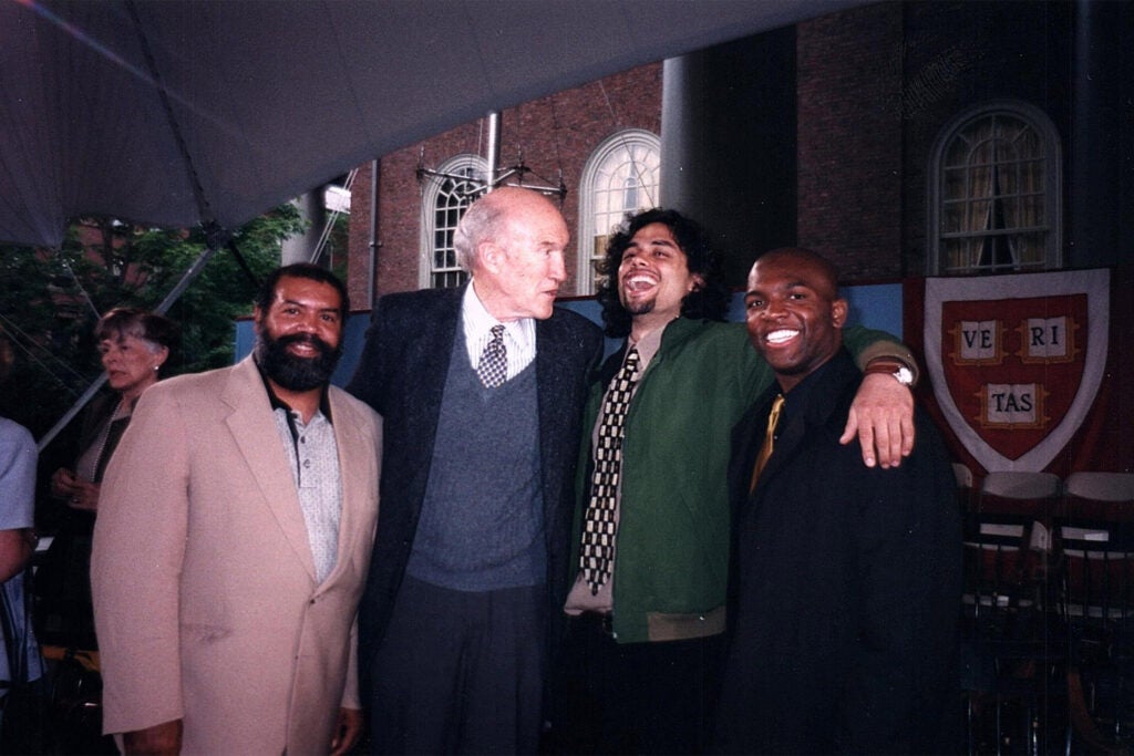 Anil Menon with Alan Greenspan and others.