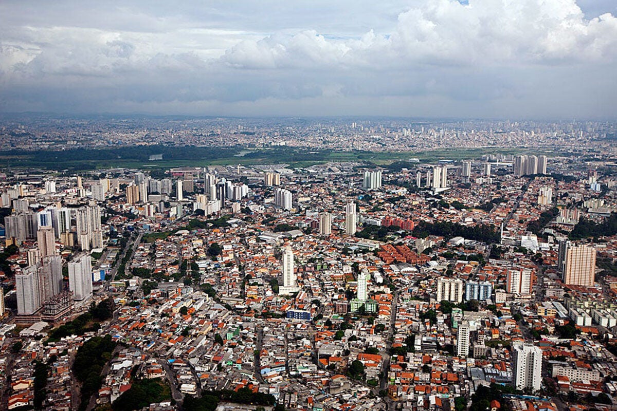 Aerial view of São Paulo, Brazil.