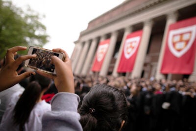 A Harvard Commencement from pre-pandemic days.