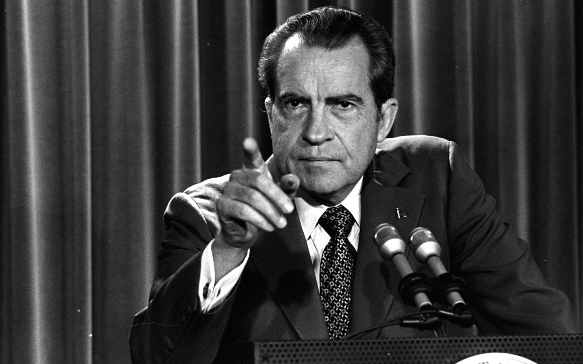 Nixon at news conference n 1973.