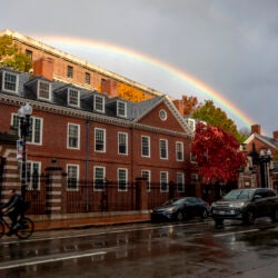 Rainbow in Harvard Square.