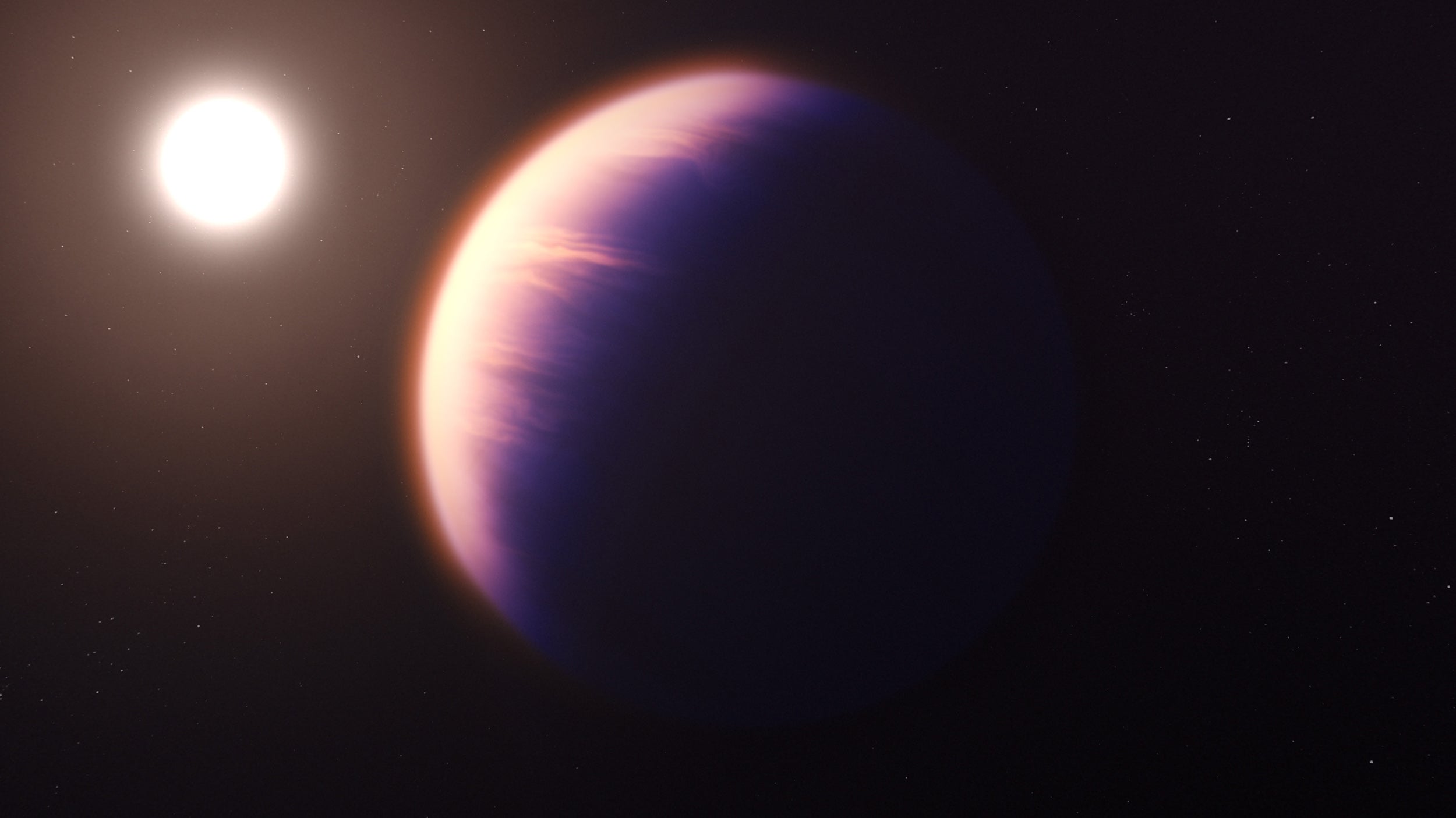 Artist rendering of exoplanet WASP-39 b.