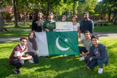 Students who raised money for Pakistan.