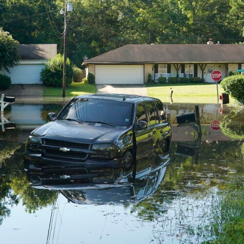 Flood waters in Jackson, Miss.
