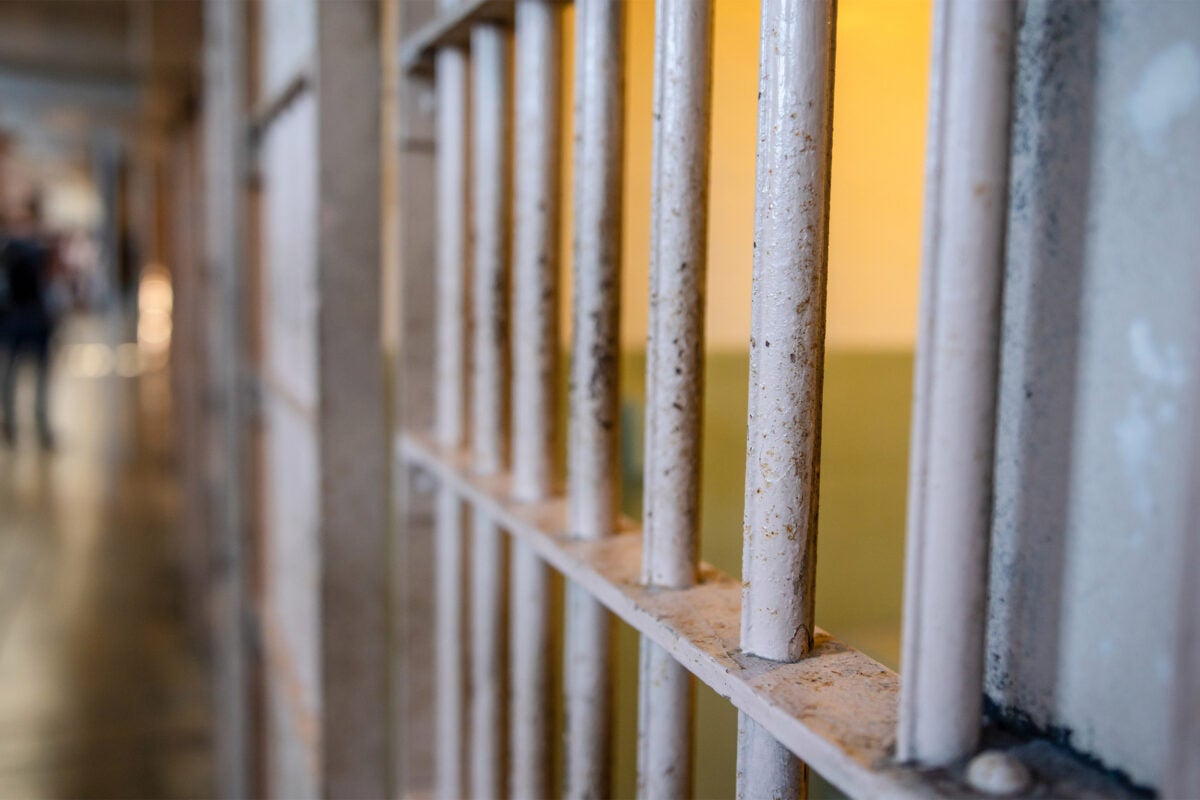 Prison bars.