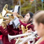 The Harvard University Band performs during the Arts First Festival.