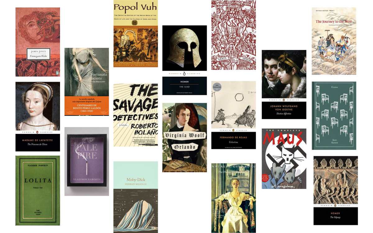 Collage of classic book covers.