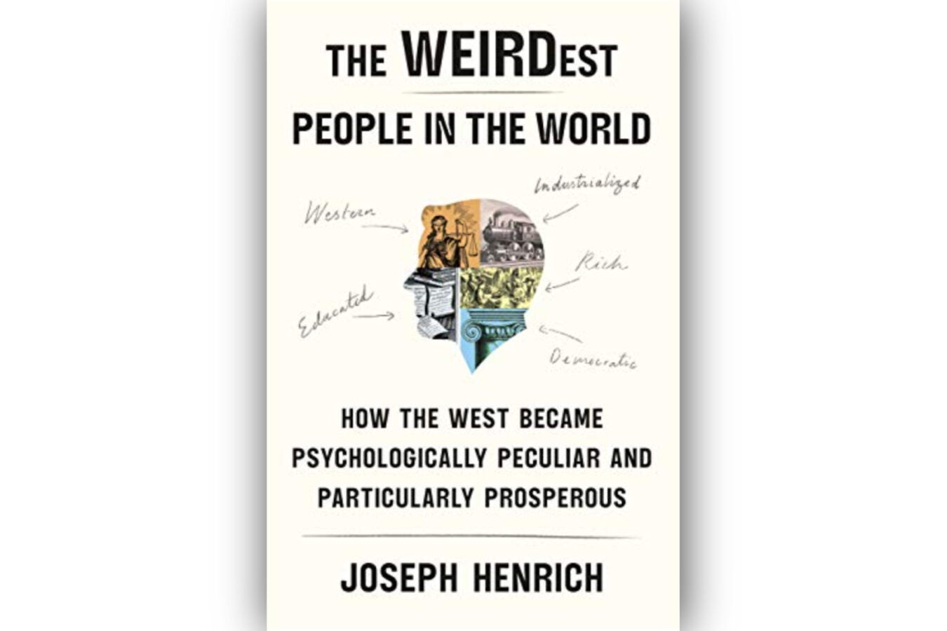 Book cover: “The WEIRDest People in the World: How the West Became Psychologically Peculiar and Particularly Prosperous.”