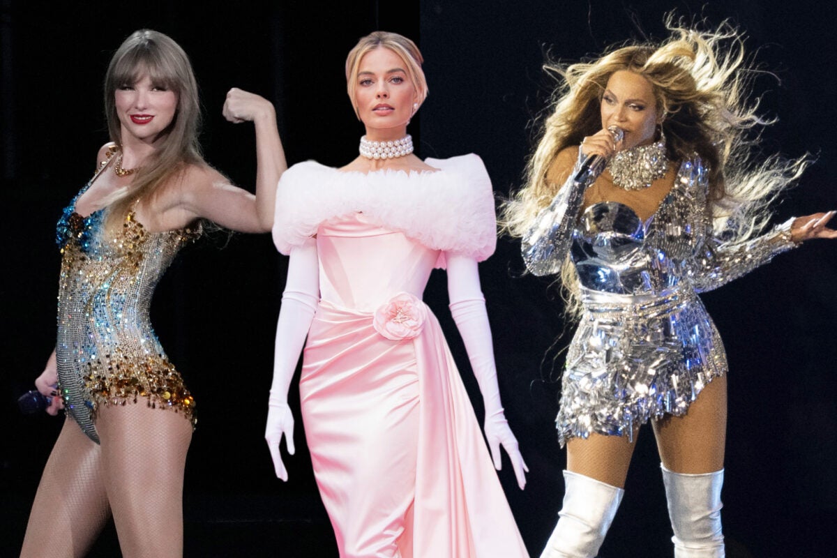 Taylor Swift, Margot Robbie as Barbie, and Beyoncé.