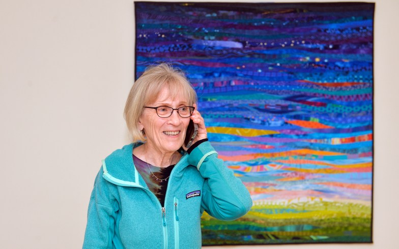 Claudia Goldin fields congratulatory calls in her home after winning the Nobel Prize.