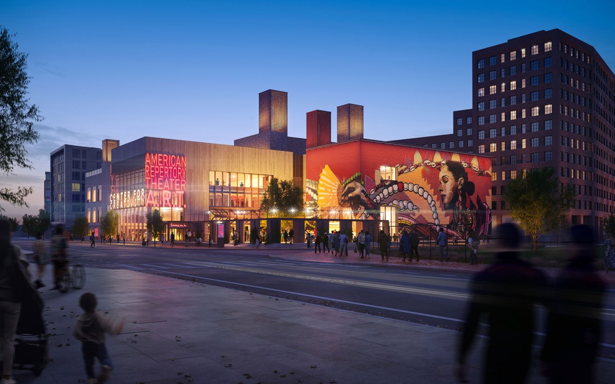 Northeast corner of Goel Center for Creativity and Performance.