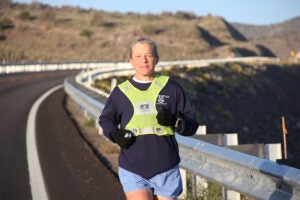 Jennifer Hoffman during her 47-day run across the U.S.