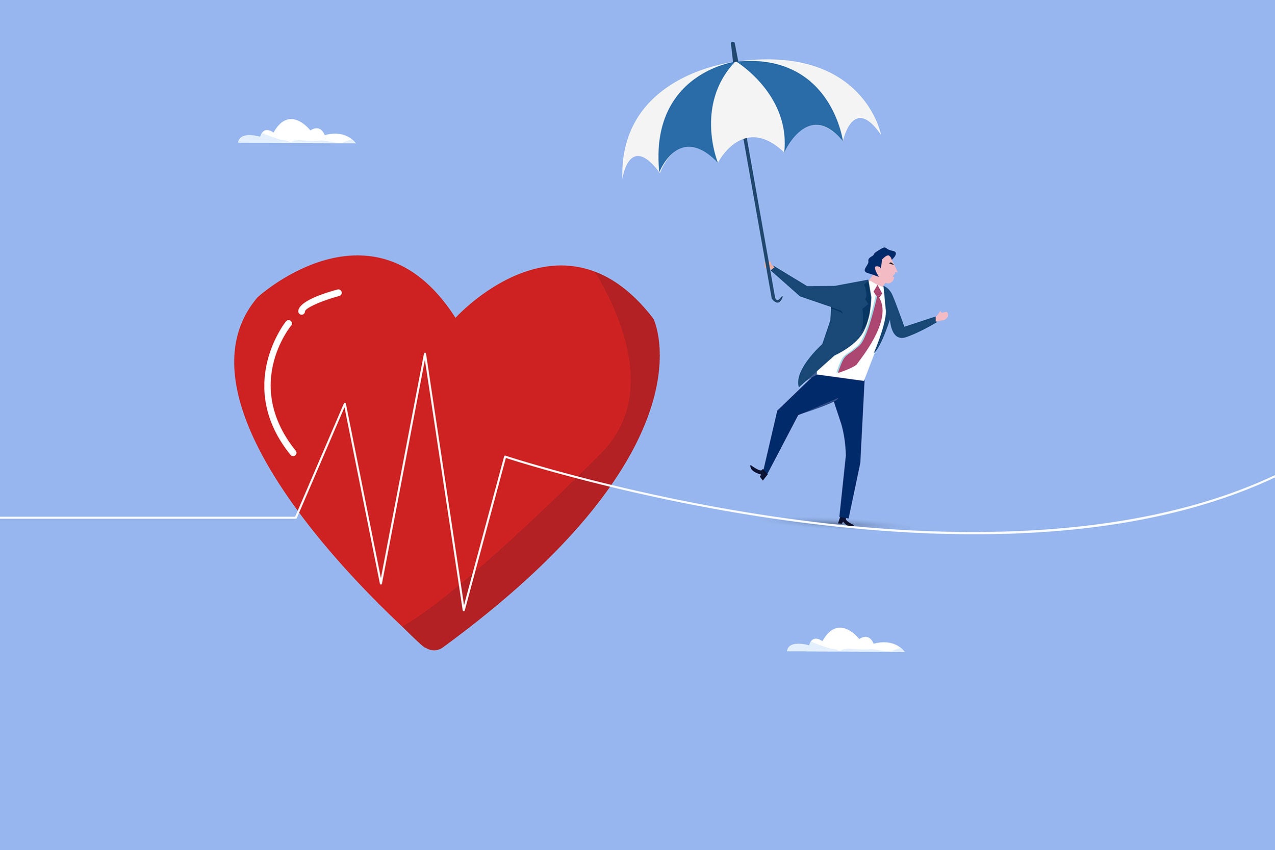 Work balance offers heart health.
