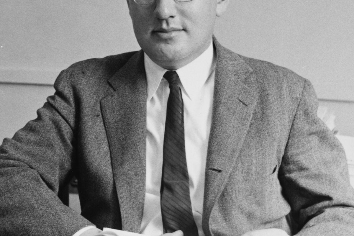 A photo from 1959 of Henry A. Kissinger, Professor of Government at Harvard University.