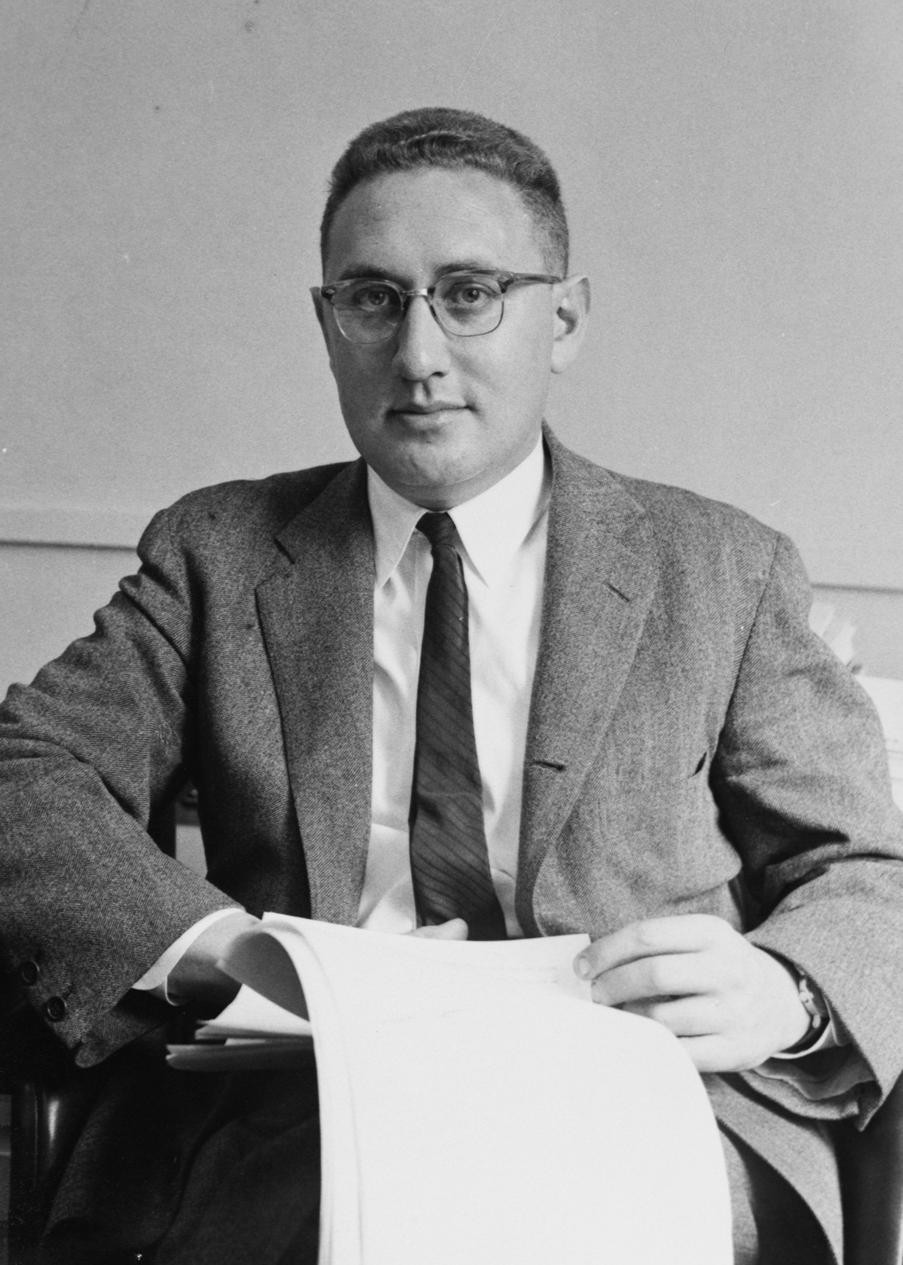 A photo from 1959 of Henry A. Kissinger, Professor of Government at Harvard University.