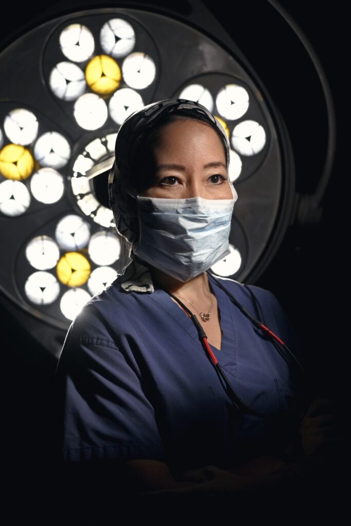 A portrait of Linda Lee, MD, in the operating room. 