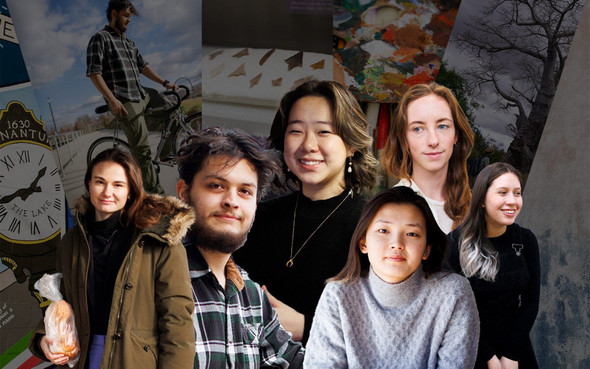 Collage featuring Madeline Ranalli, Francisco Marquez, Cindy Tian, Rivers Sheehan, Isabel Haro, and Audrey “Rey” Chin.