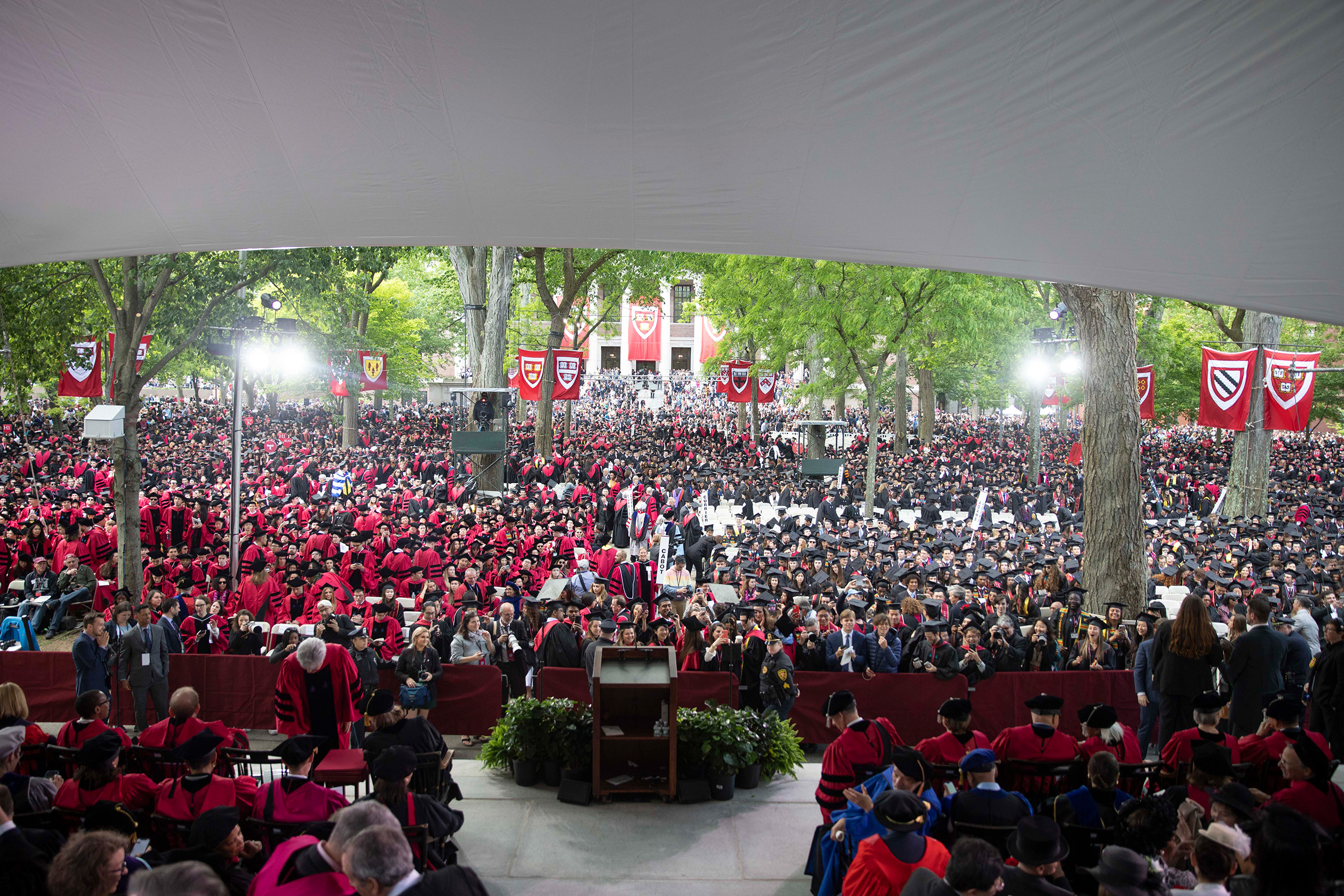 Tercentenary Theatre during 2023 Commencement.
