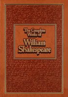 Book cover: "The Complete Works of William Shakespeare."