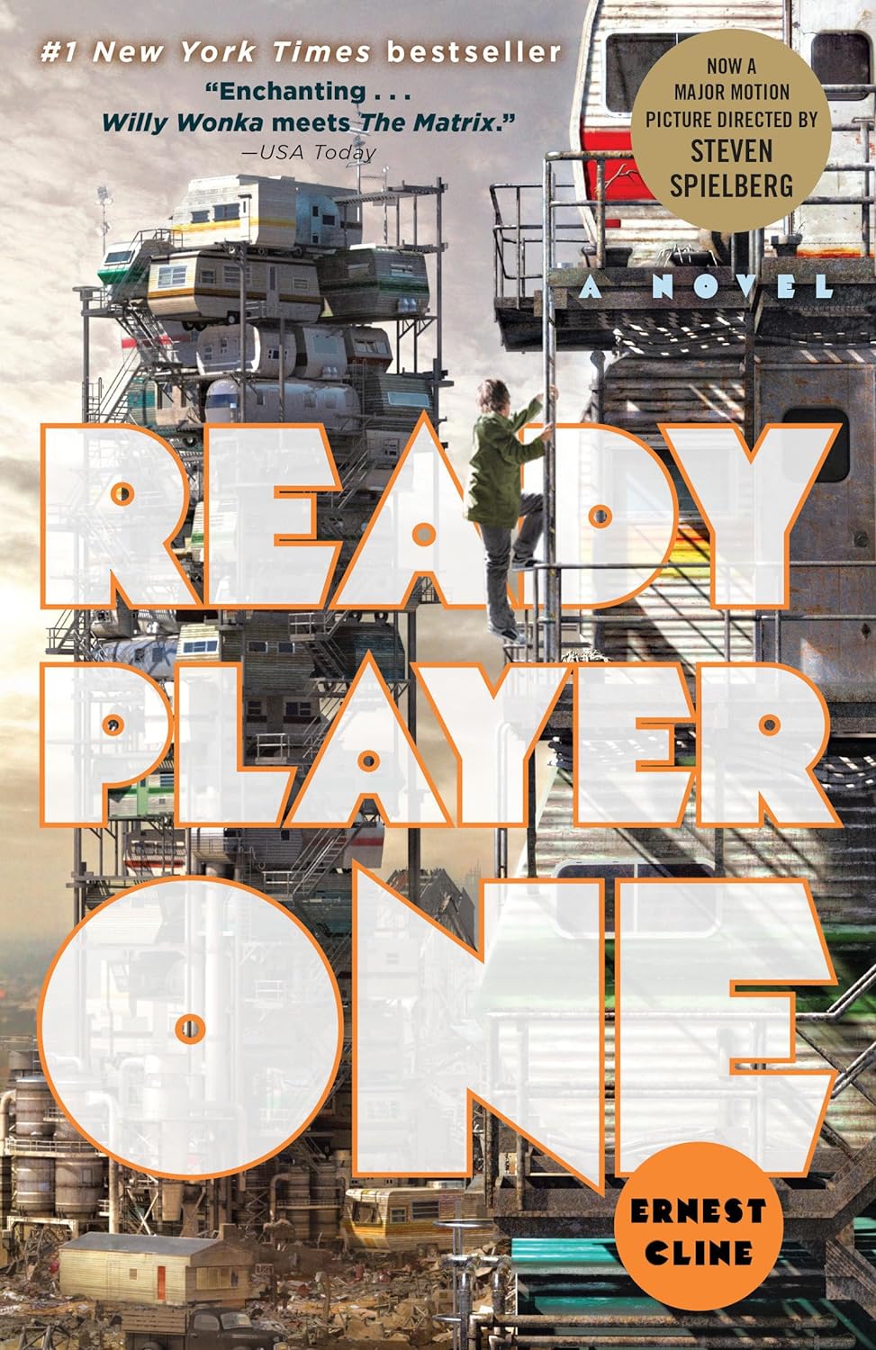 Book cover: "Ready Player One."