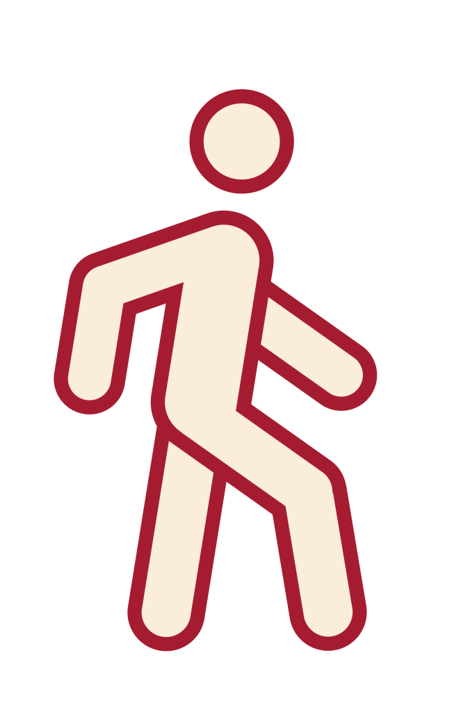 Icon of person walking. 