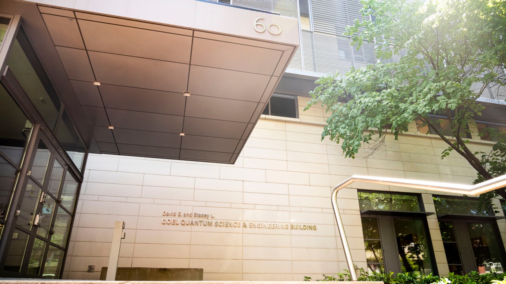 Exterior of David E. and Stacey L. Goel Quantum Science and Engineering Building.