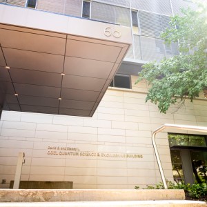 Exterior of the David E. and Stacey L. Goel Quantum Science and Engineering Building.