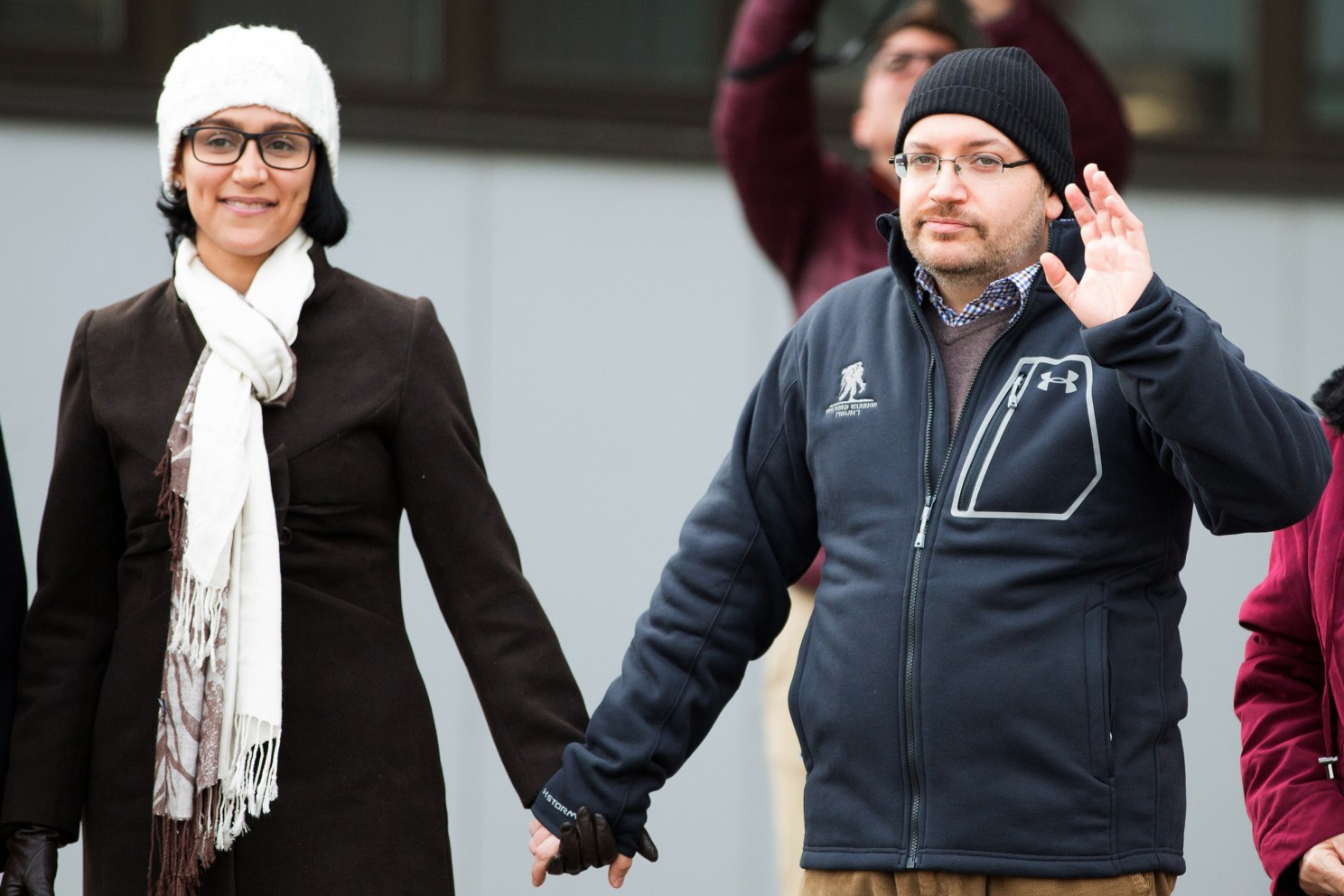 Jason Rezaian and his wife Yeganeh Salehi after his release.