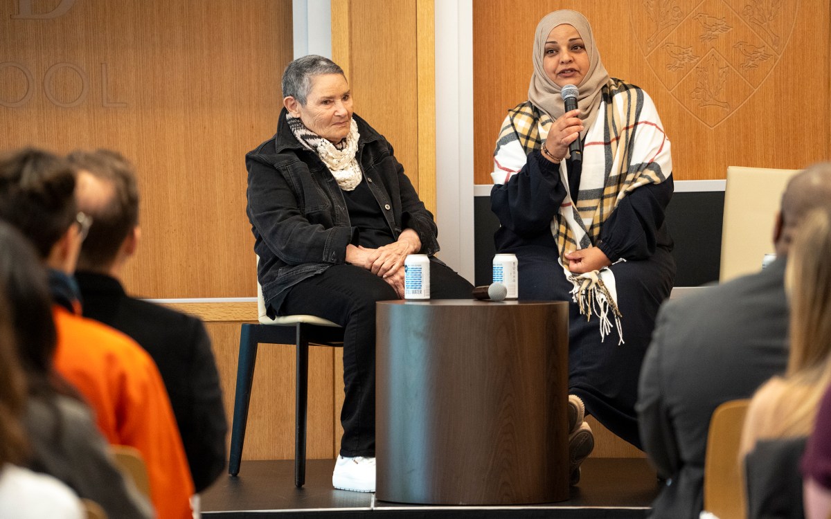 Layla Alsheikh (right) and Robi Damelin.