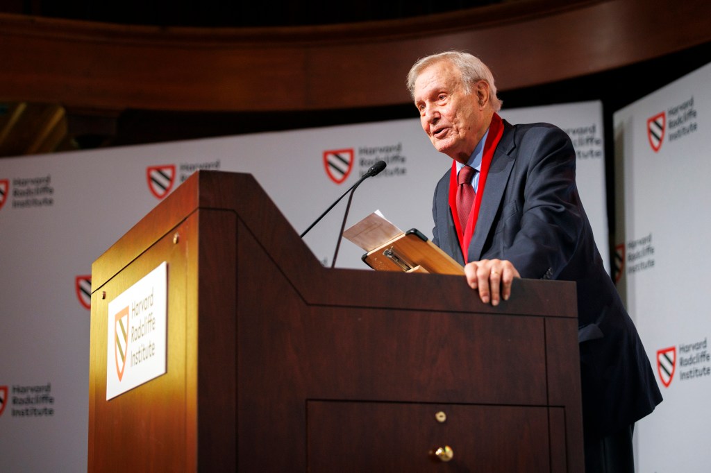 President Emeritus Neil Rudenstine (pictured) receives a Special Radcliffe Medal 