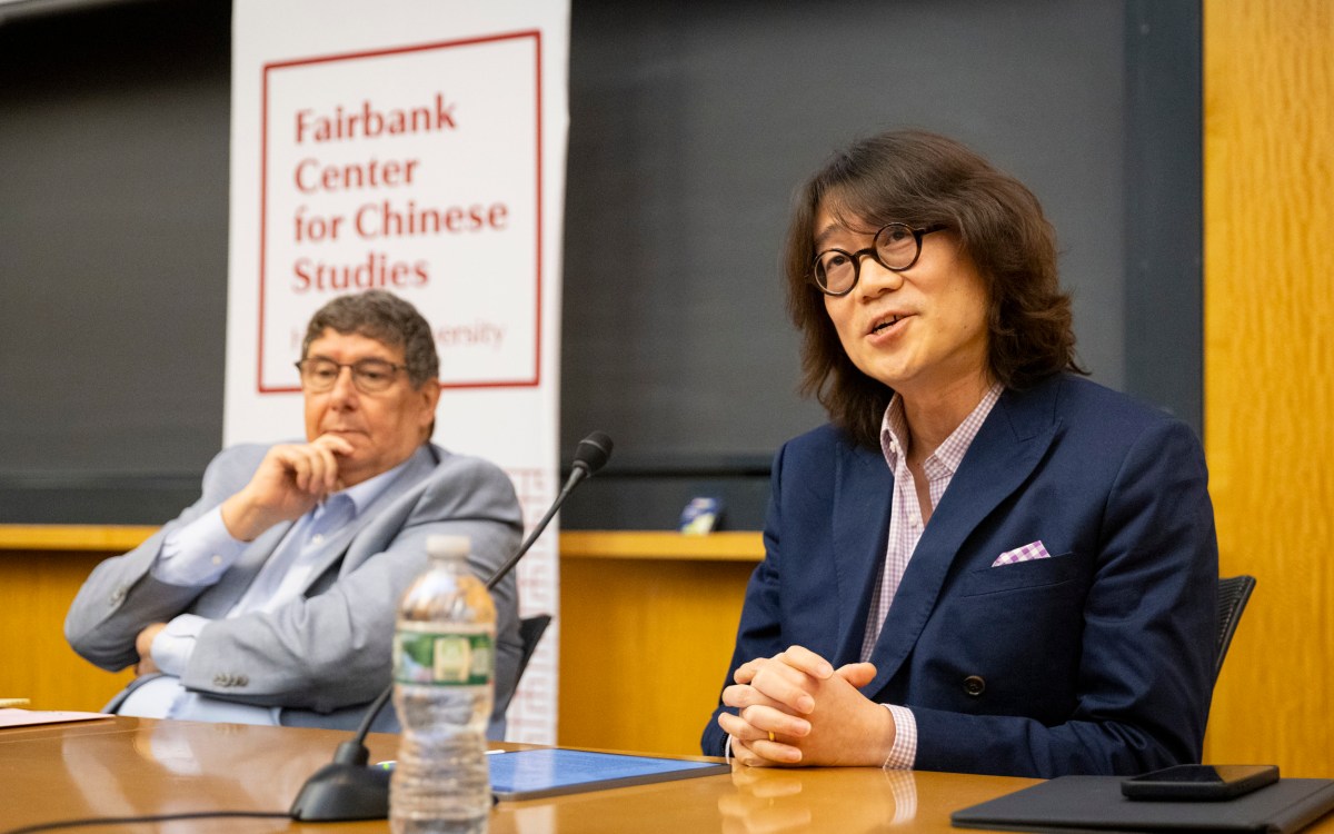 Yuhua Wang (pictured) speaking during the event.